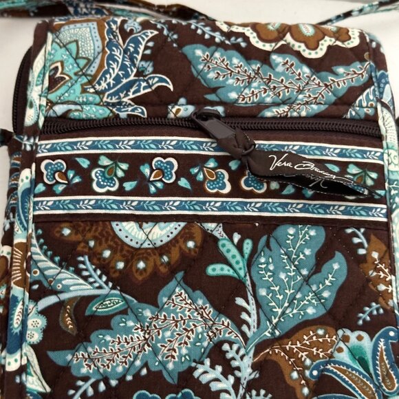 Vera Bradley Retired  Java Blue Crossbody Bag  Multiple Compartments - Picture 13 of 14